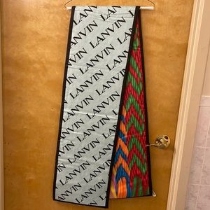 Lanvin Paris Reversible Silk Scarf